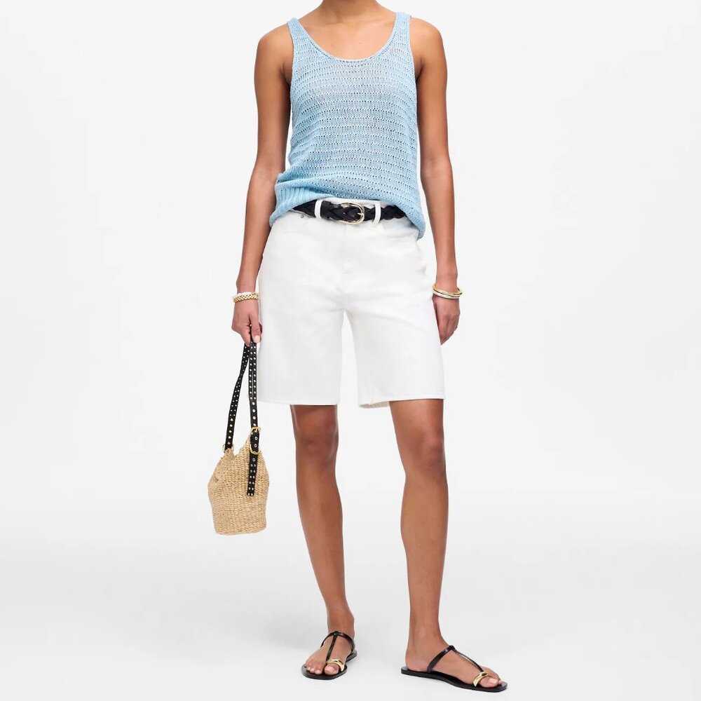 Madewell The 1997 Denim Bermuda Short in White